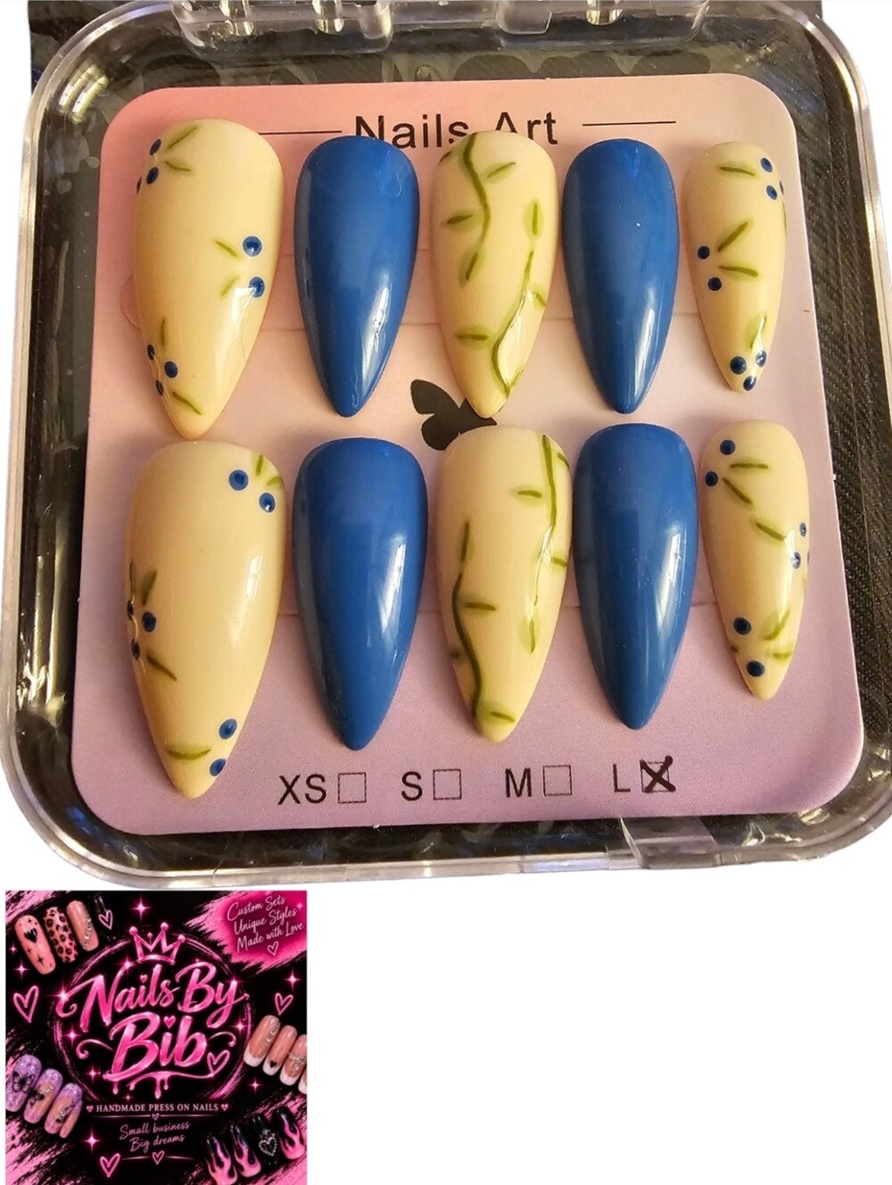 Blueberry Press On Nails Large